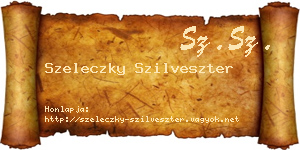 Szeleczky Szilveszter névjegykártya