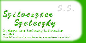 szilveszter szeleczky business card